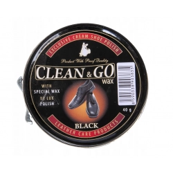 Clean & Go Wax Czarna Pasta do Butów 40 g